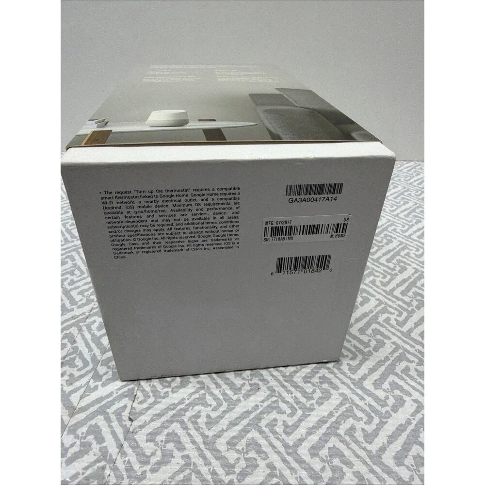 Google HOME Voice-Activated Speaker-NEW & Factory Sealed, Assistant GA3A00417A14